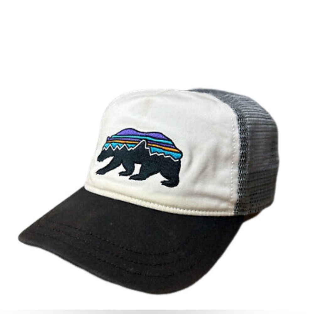 Patagonia Trucker Hat Adjustable Snapback Color Bear Logo Unstructured